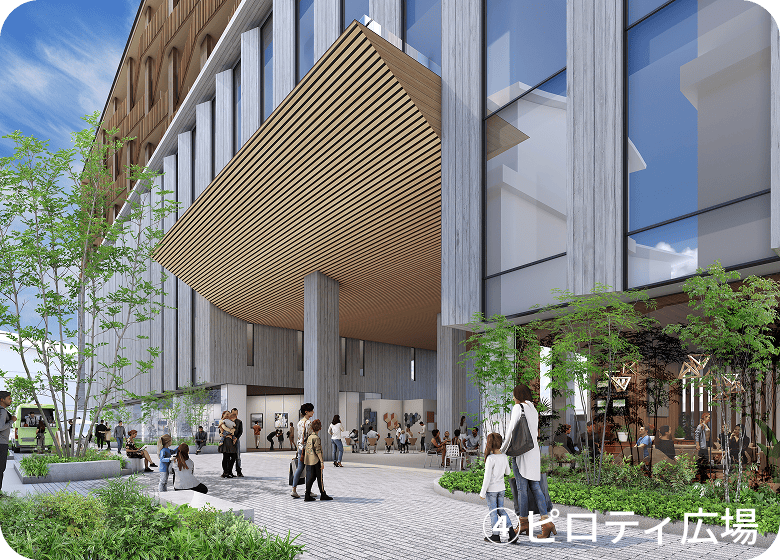 ④ピロティ広場